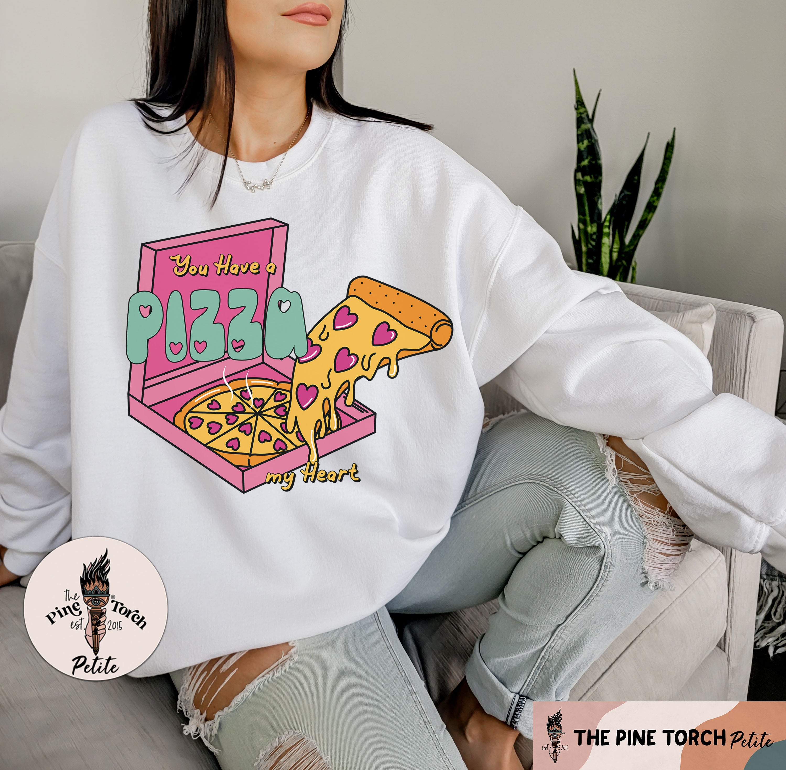 « YOU HAVE A PIZZA MY HEART » UNISEX PULLOVER