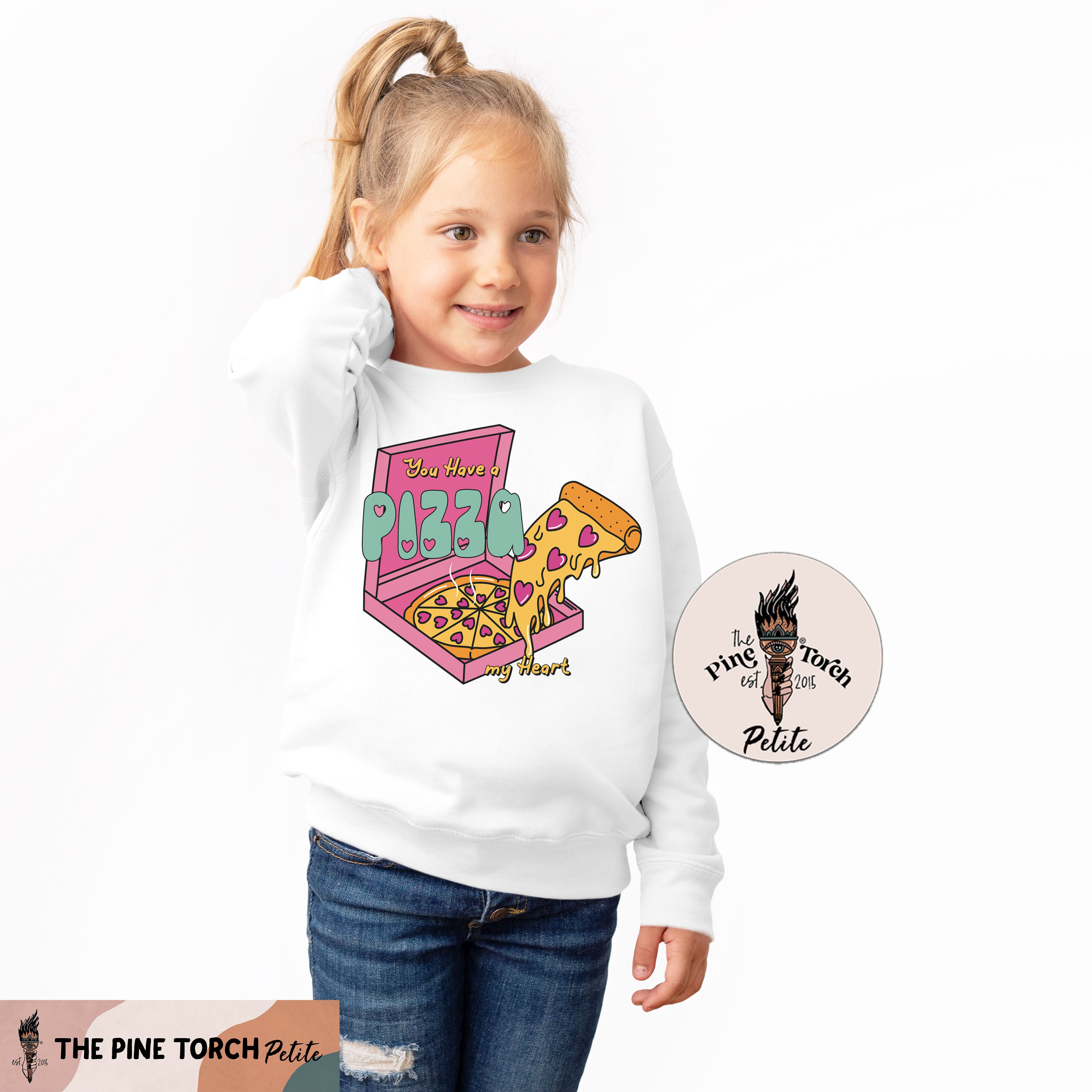 « YOU HAVE A PIZZA MY HEART » KID'S PULLOVER