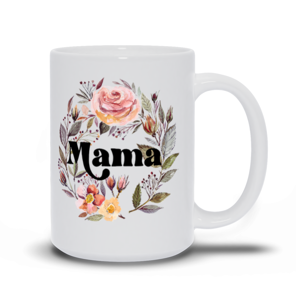MAMA WITH ROSES // WHITE MUG