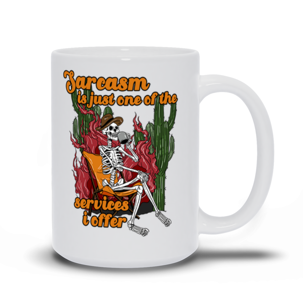 SARCASM SKELETON // WHITE MUG