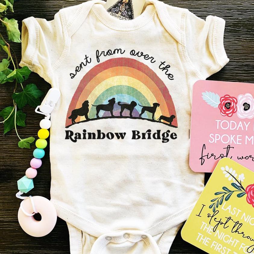 « SENT FROM OVER THE RAINBOW BRIDGE » CREAM BODYSUIT