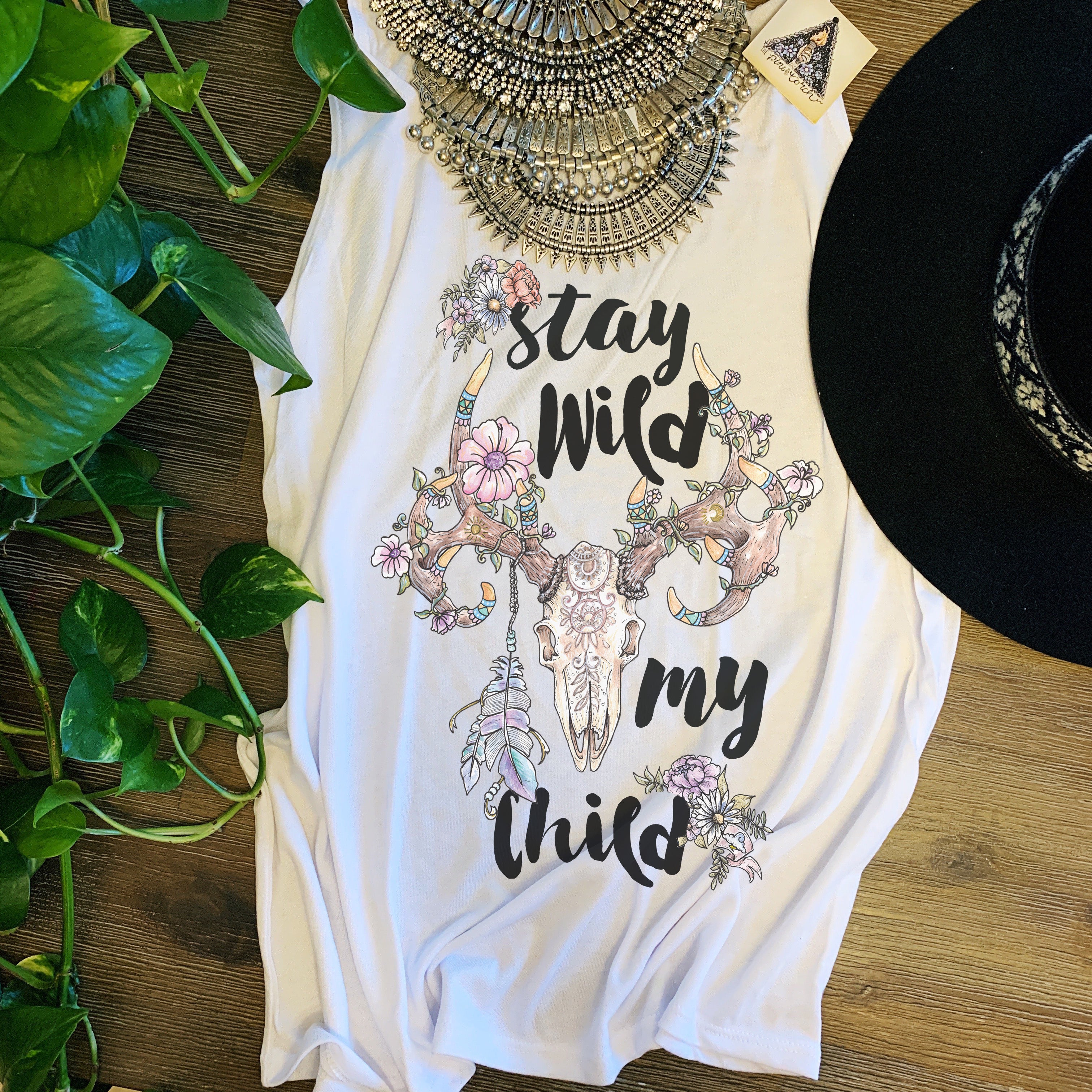 « STAY WILD MY CHILD » WOMEN'S SLOUCHY TANK