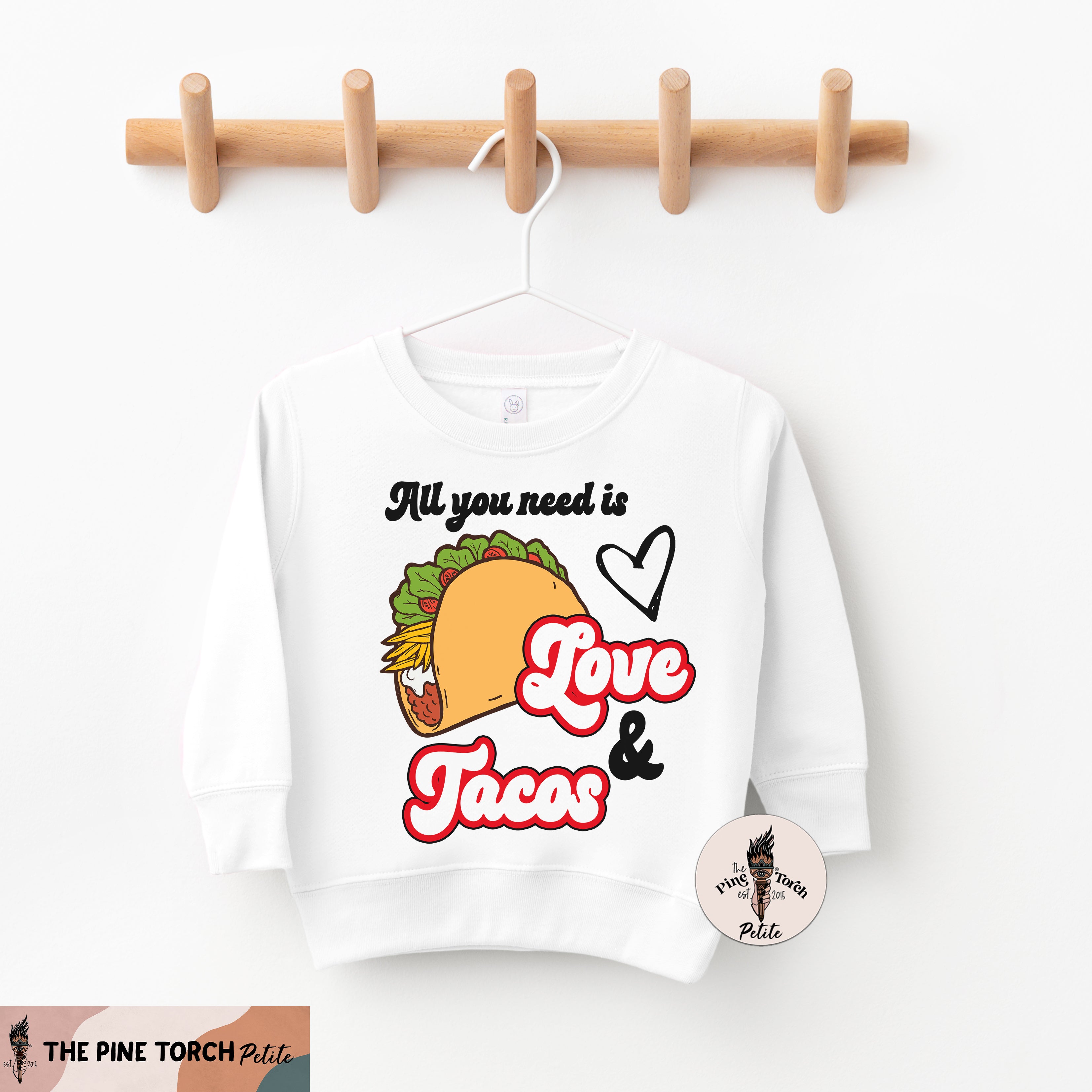 « ALL YOU NEED IS LOVE AND TACOS » KID'S PULLOVER