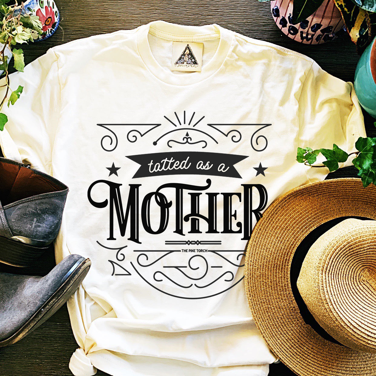 « TATTED AS A MOTHER » CREAM UNISEX TEE