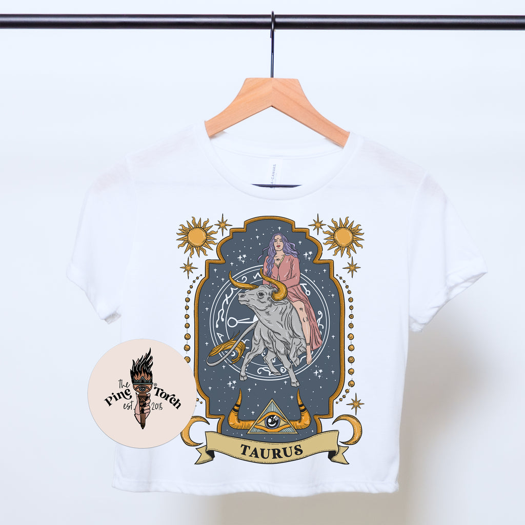 « TAURUS » FLOWY CROP TEE