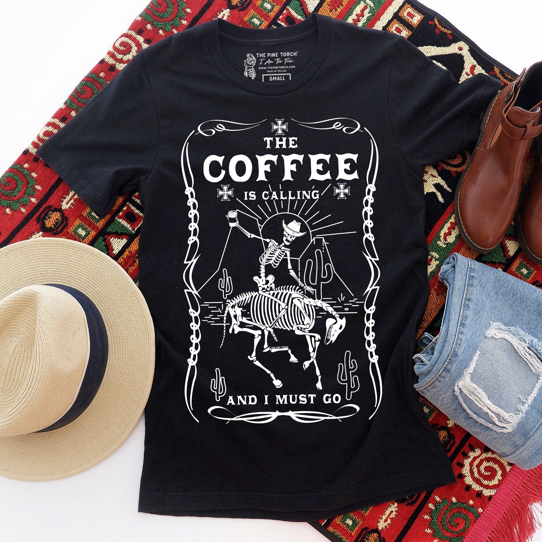 « THE COFFEE IS CALLING » UNISEX TEE