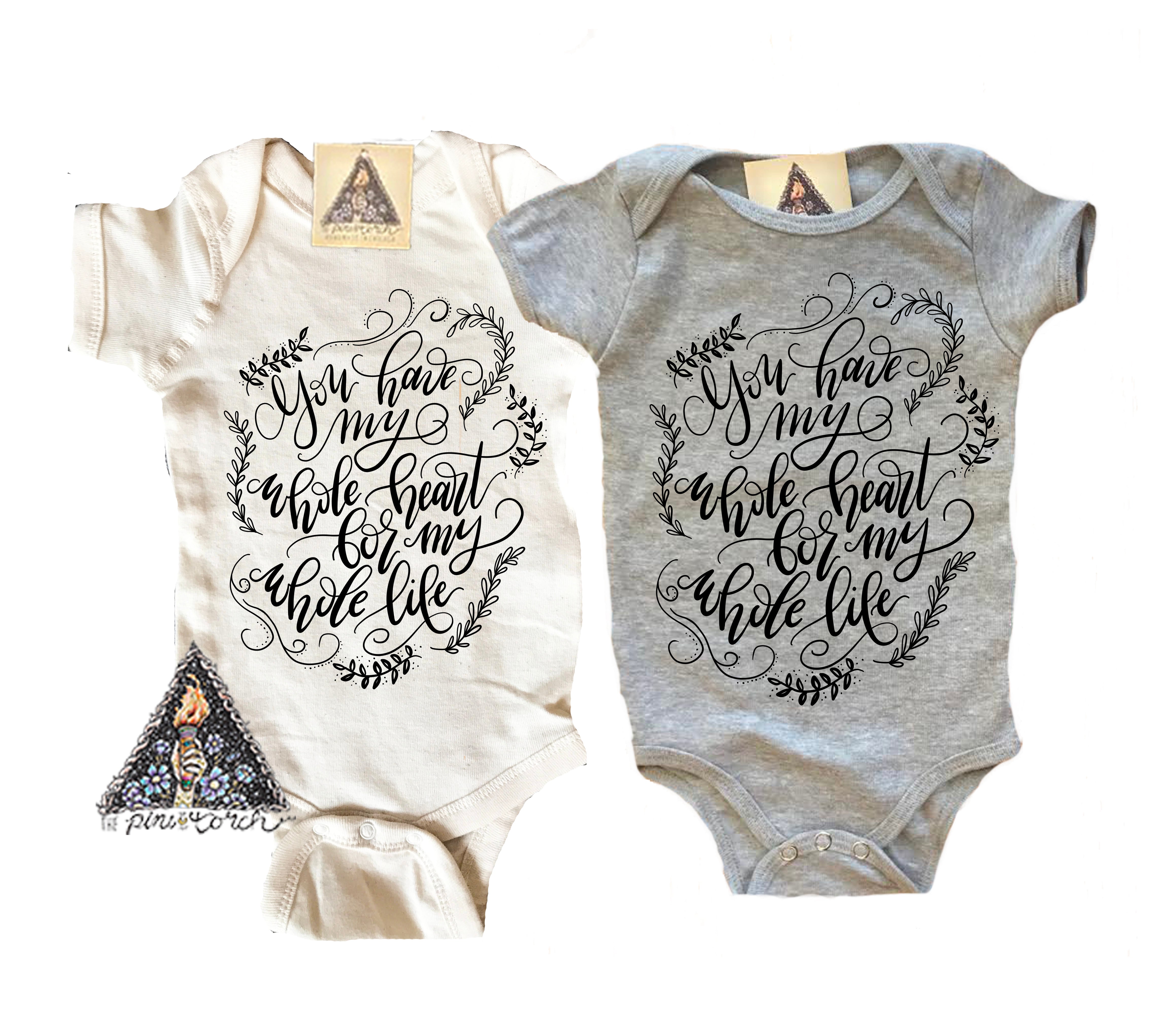 « YOU HAVE MY WHOLE HEART FOR MY WHOLE LIFE » CREAM BODYSUIT