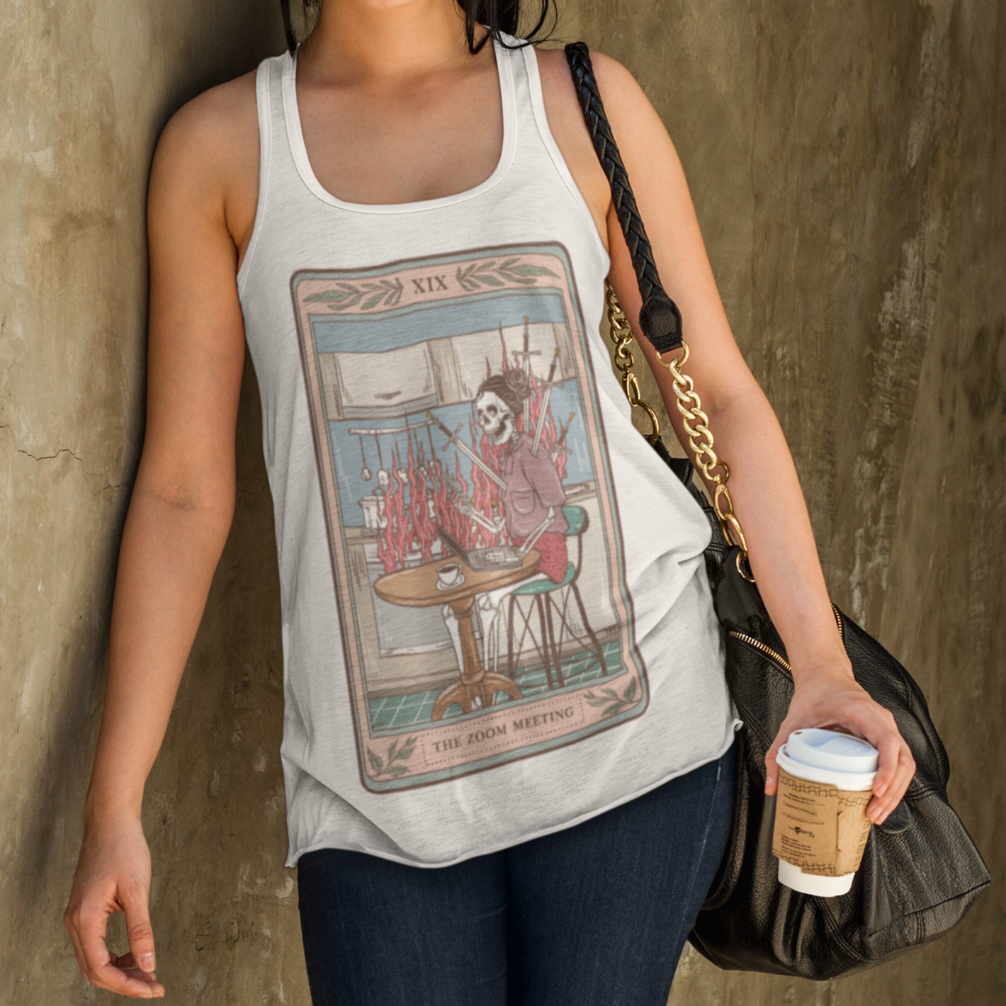 « THE ZOOM MEETING » WOMEN'S SLOUCHY or RACERBACK TANK